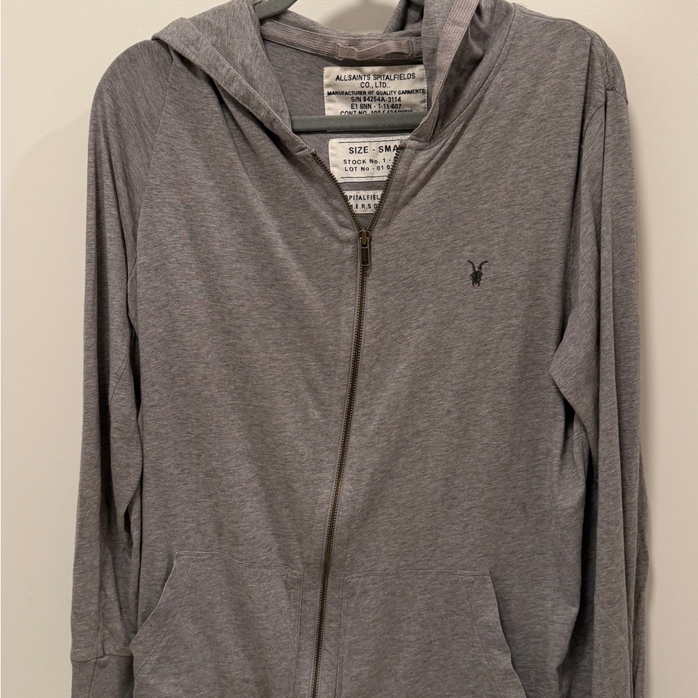 All Saints Gray Lightweight Jacket